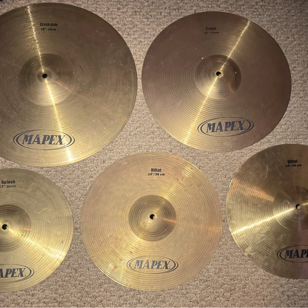 Mapex Cymbals set of 5